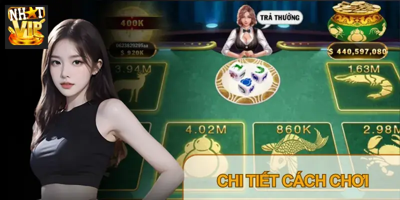Bàn Bầu Cua Tôm Cá Nhatvip hiển thị sáu cửa Nai Bầu Gà Cá Cua Tôm