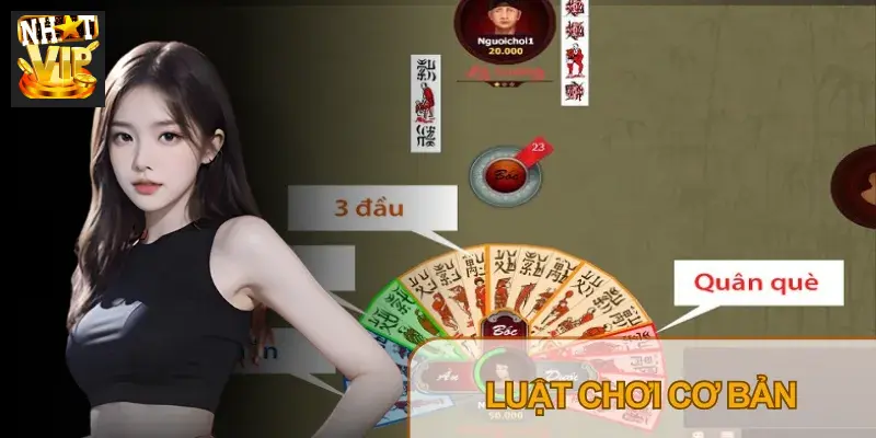 Minh họa trình tự đánh ăn và bốc bài trong Chắn Nhatvip